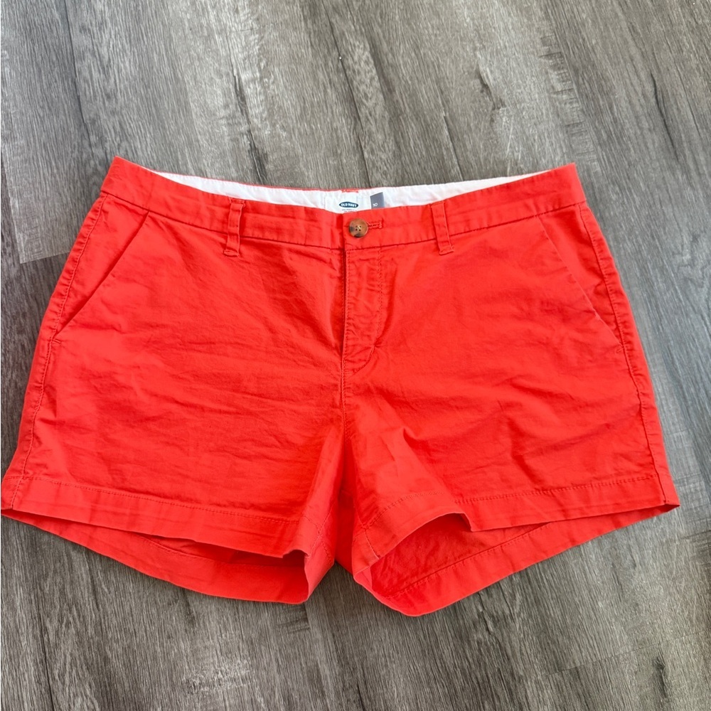 Old Navy Coral Orange Everyday Casual Shorts Size 10